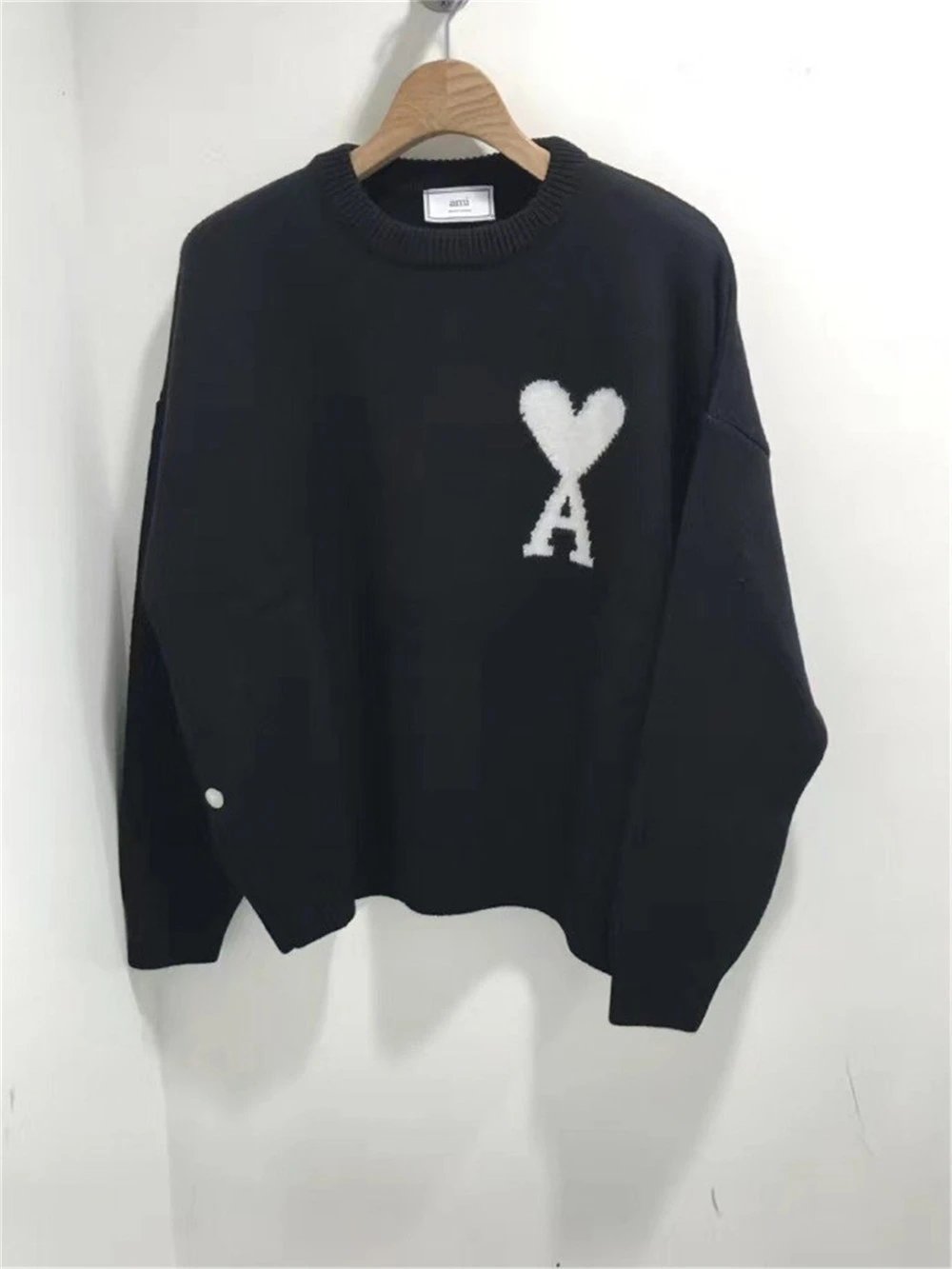 Ami Paris Large Heart Logo Crew Neck Sweater photo 2