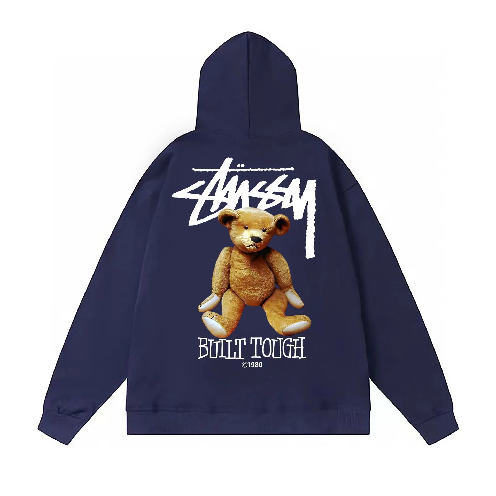 Letter Print Fleece Hooded Sweatshirt photo 2