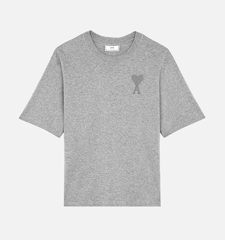 Ami Pure Cotton Heart Embroidered T-Shirt photo 4