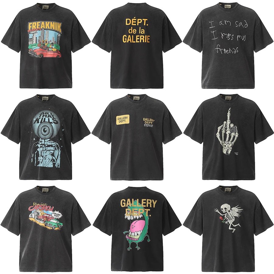 Gallery Dept Retro VTG Washed Distressed Cotton Short Sleeve T-Shirt