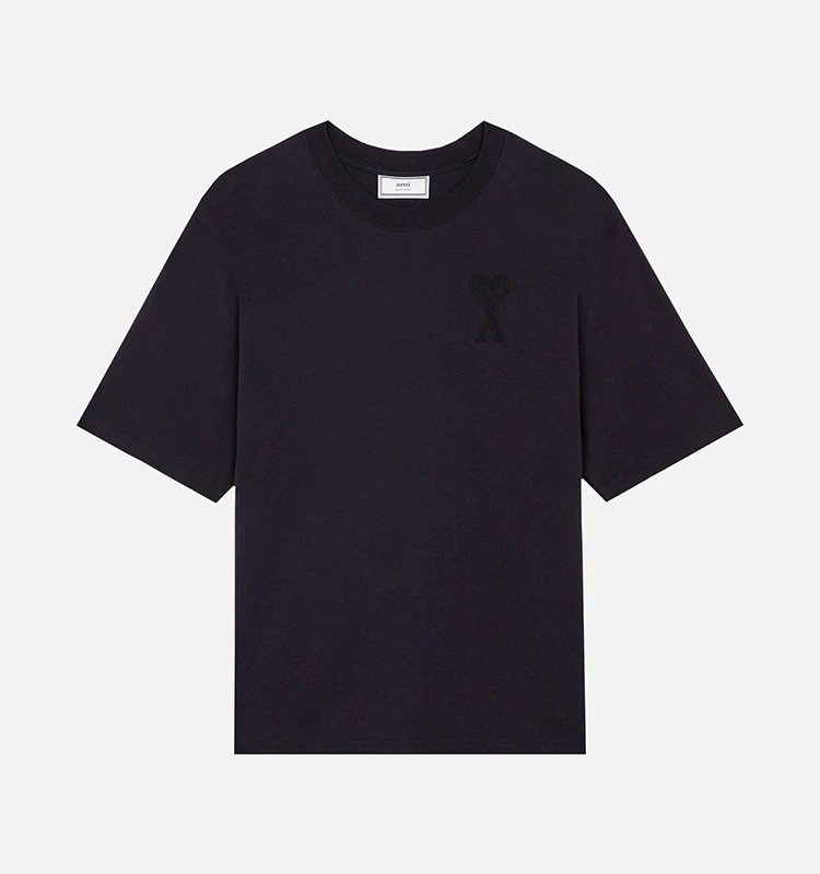 Ami Pure Cotton Heart Embroidered T-Shirt photo 7
