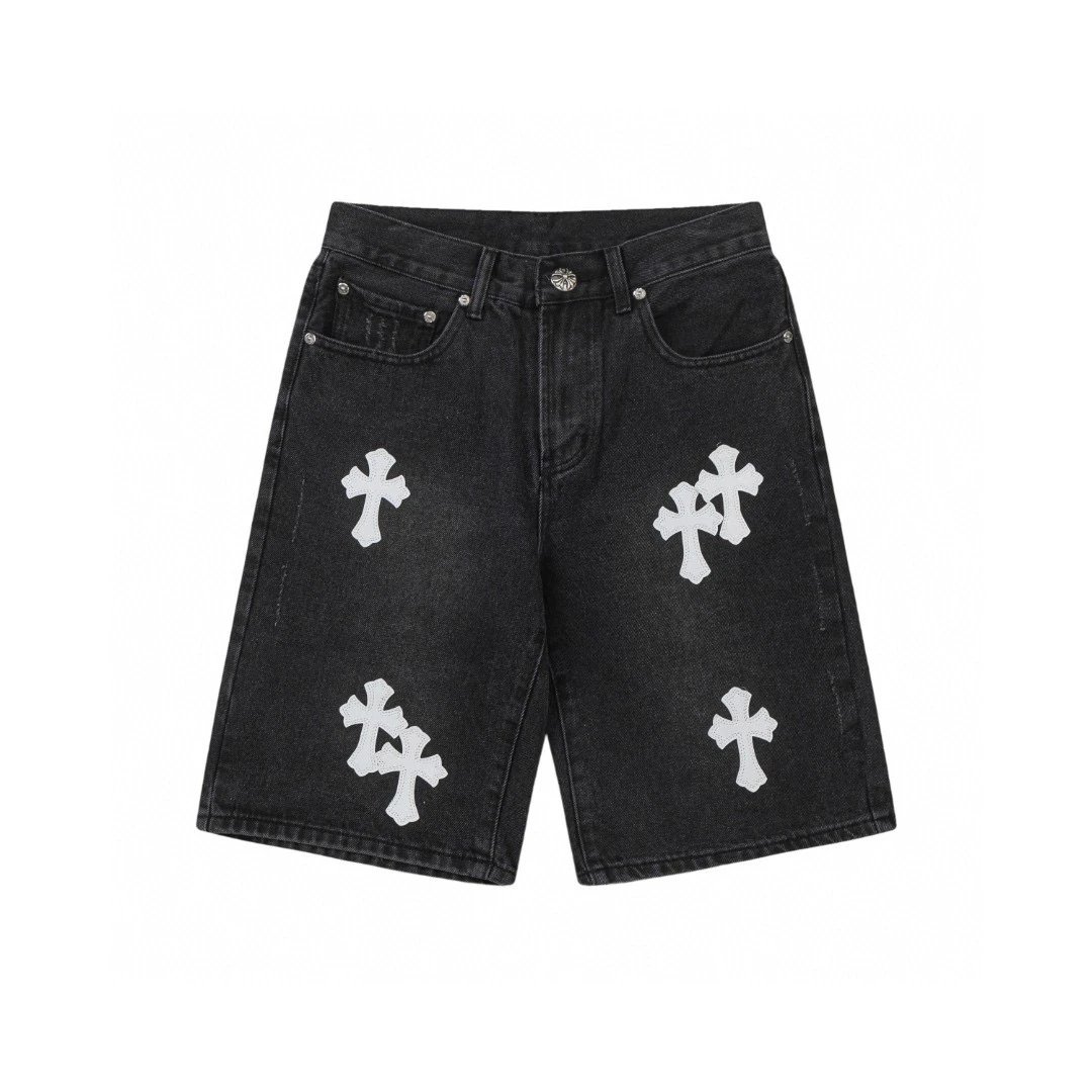 Cross Horseshoe Embroidered Shorts photo 4