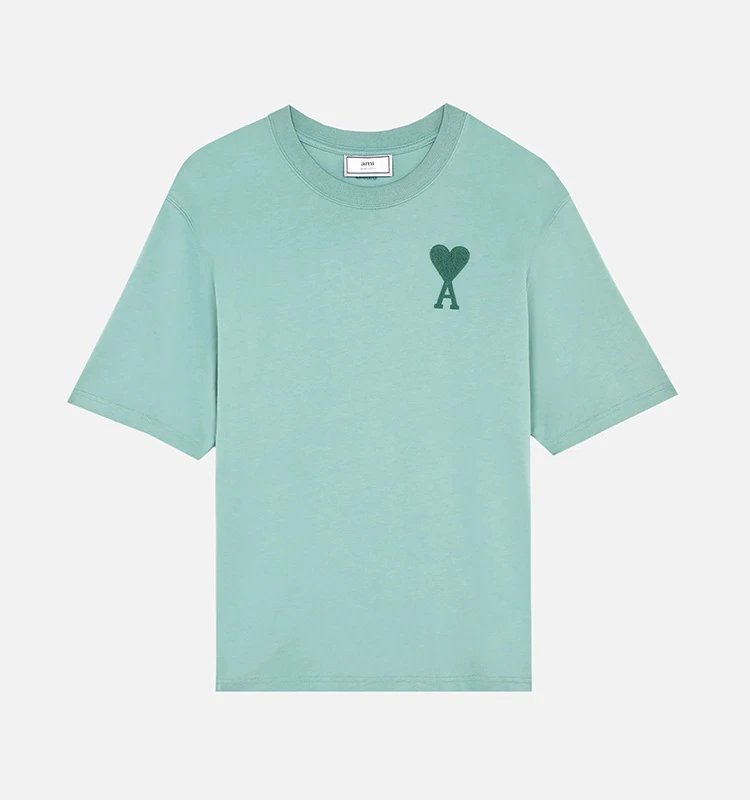 Ami Pure Cotton Heart Embroidered T-Shirt photo 5