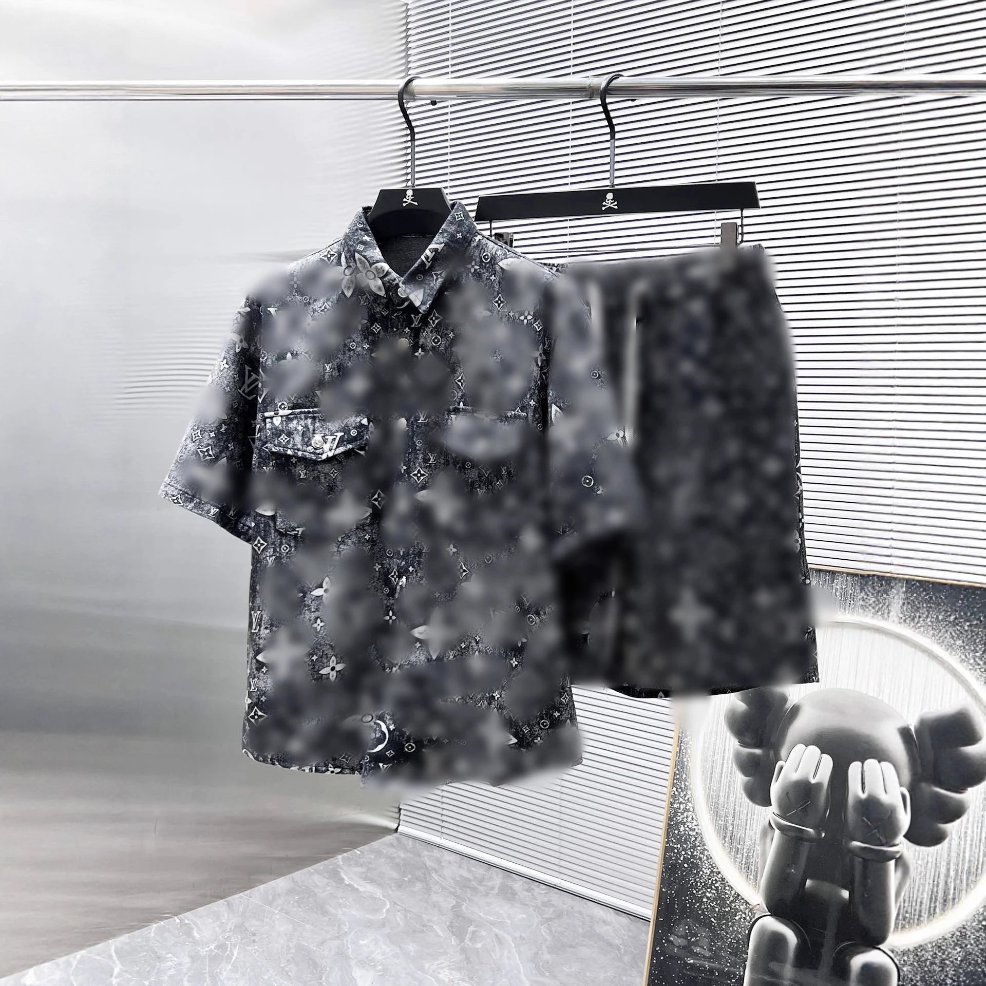 Prada White Denim Shirt Shorts Set
