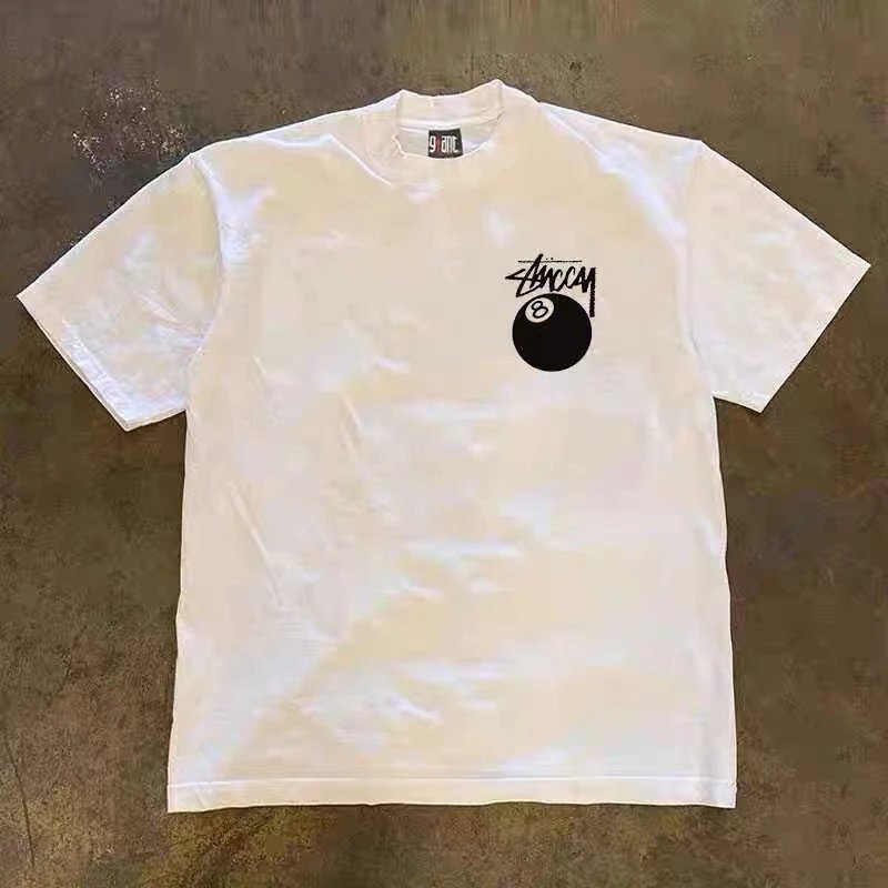 Stussy 8 Ball White Graphic T Shirt