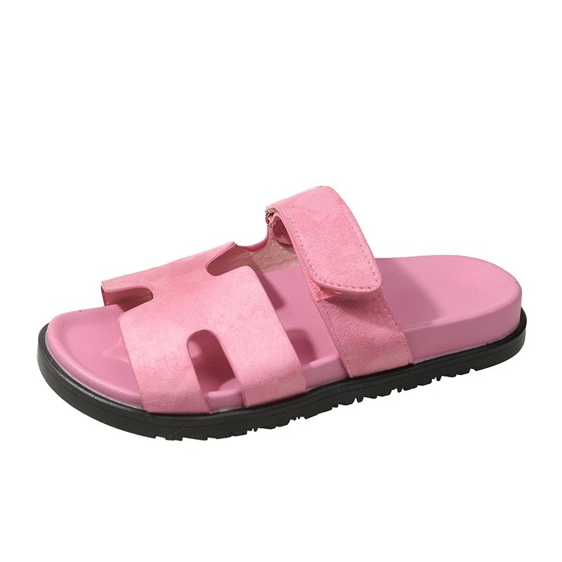 Color-Blocked Platform Velcro Beach Sandals photo 7