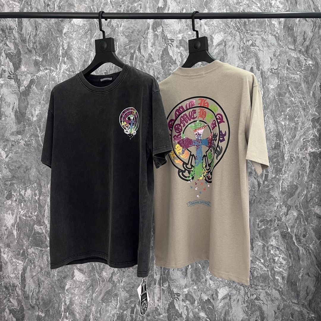 Chrome Hearts Summer Street Style Unisex Short Sleeve T-Shirts