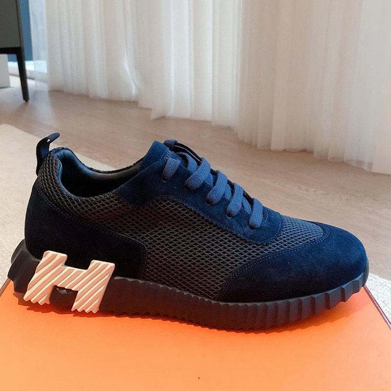 Genuine leather mesh breathable sports shoes photo 5