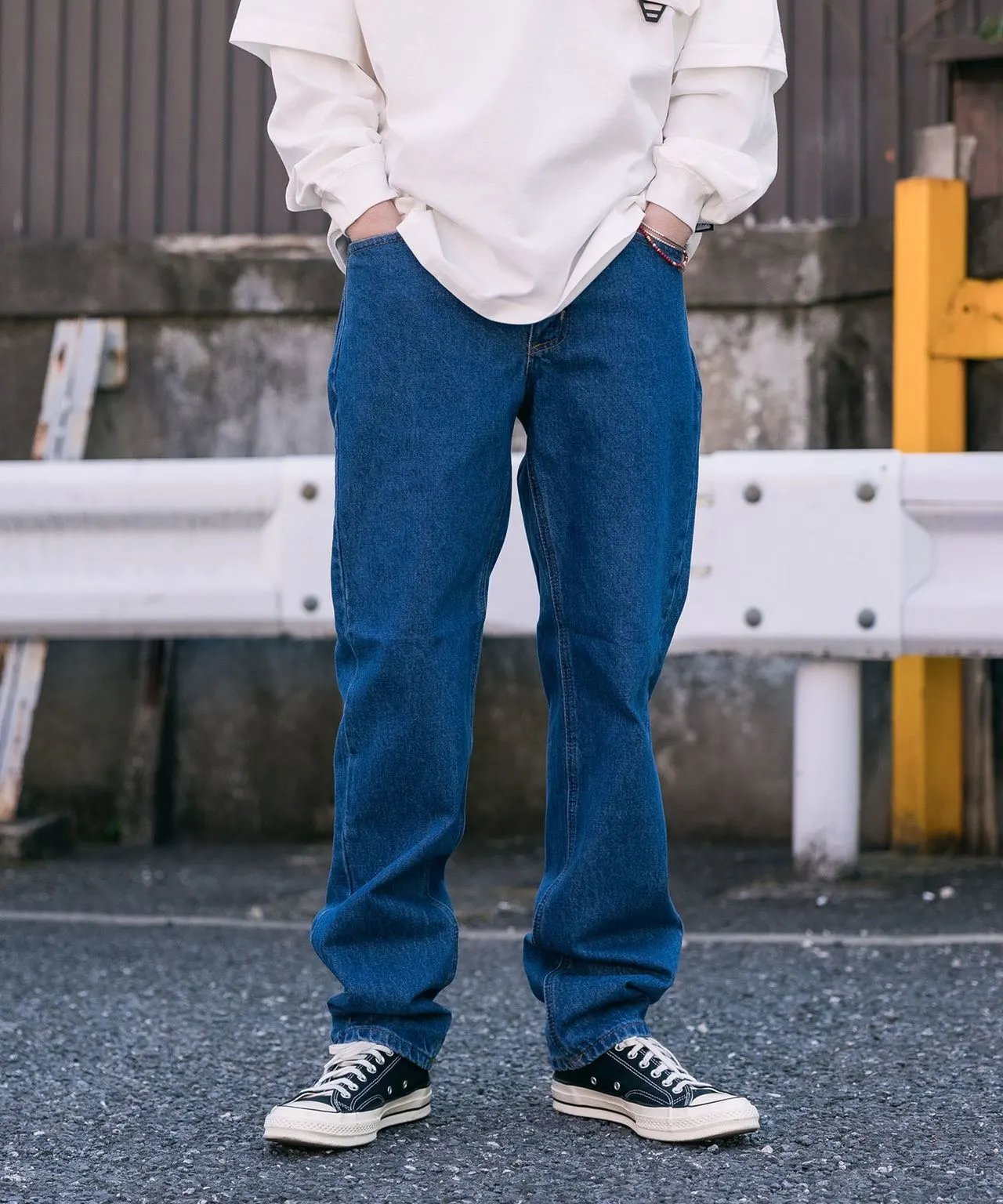 Carhartt WIP Straight Fit Light Blue Denim Jeans