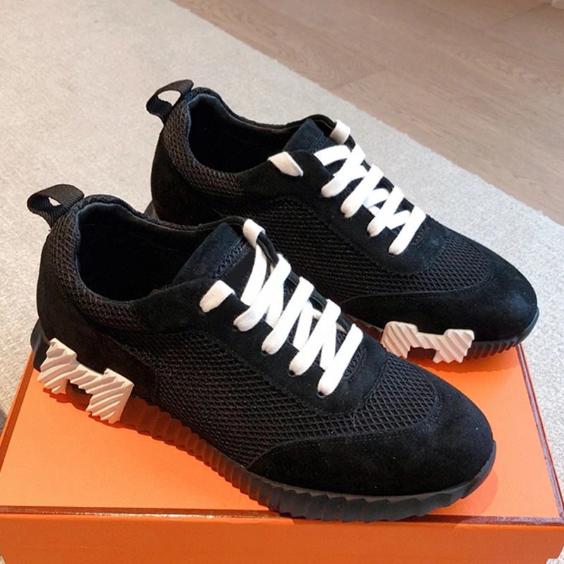Genuine leather mesh breathable sports shoes photo 8
