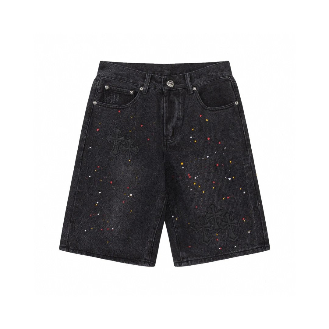 Cross Horseshoe Embroidered Shorts photo 7