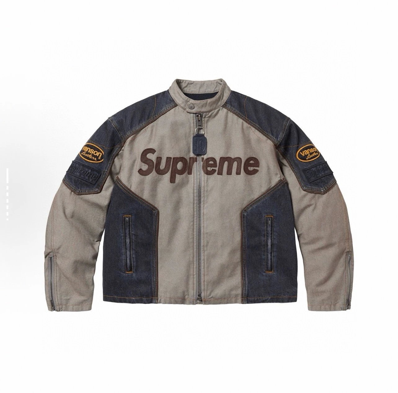 Supreme Hooded Zip-Up Navy Casual Sweatshirt