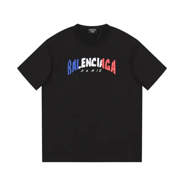 Balenciaga Logo Arch Print Black T-Shirt - 1