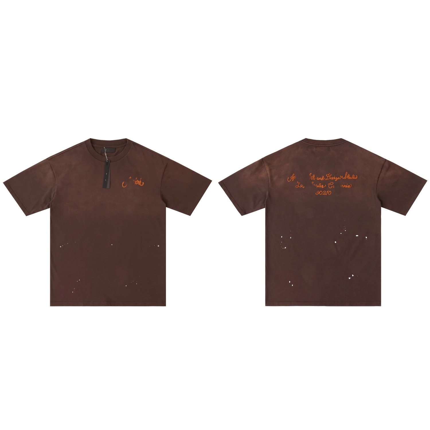 Washed Print Loose Crew Neck T-Shirt photo 3