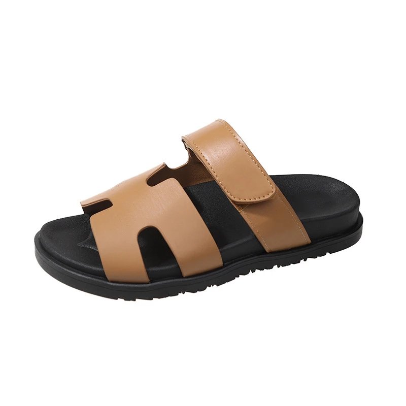 Color-Blocked Platform Velcro Beach Sandals photo 5