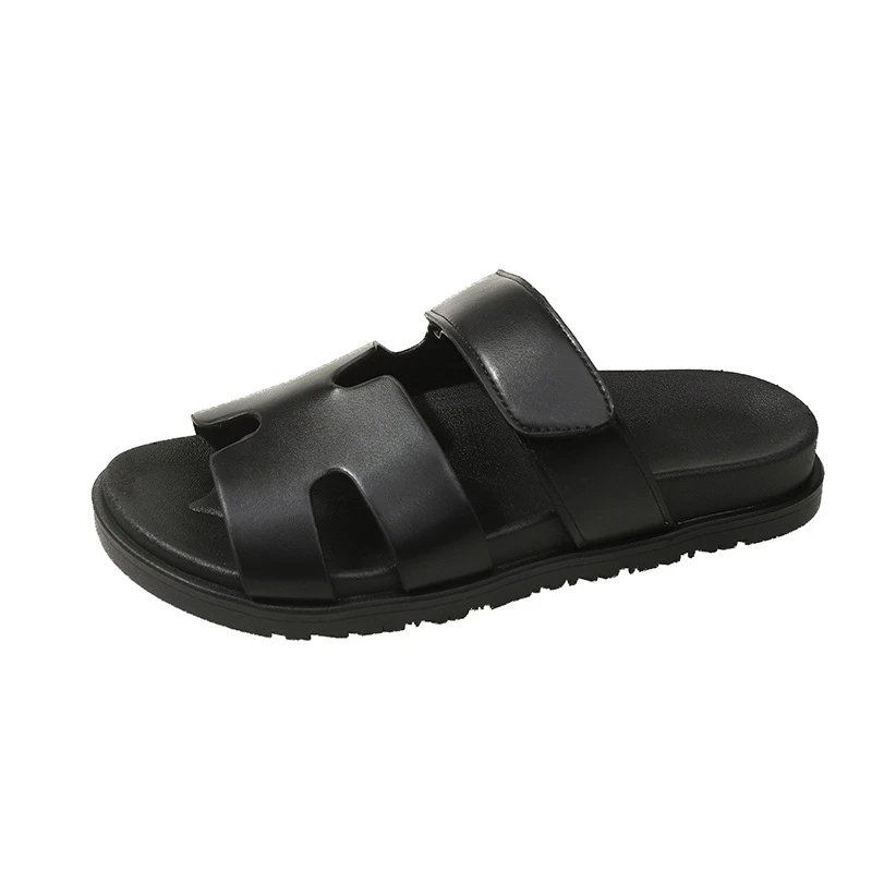 Color-Blocked Platform Velcro Beach Sandals photo 8