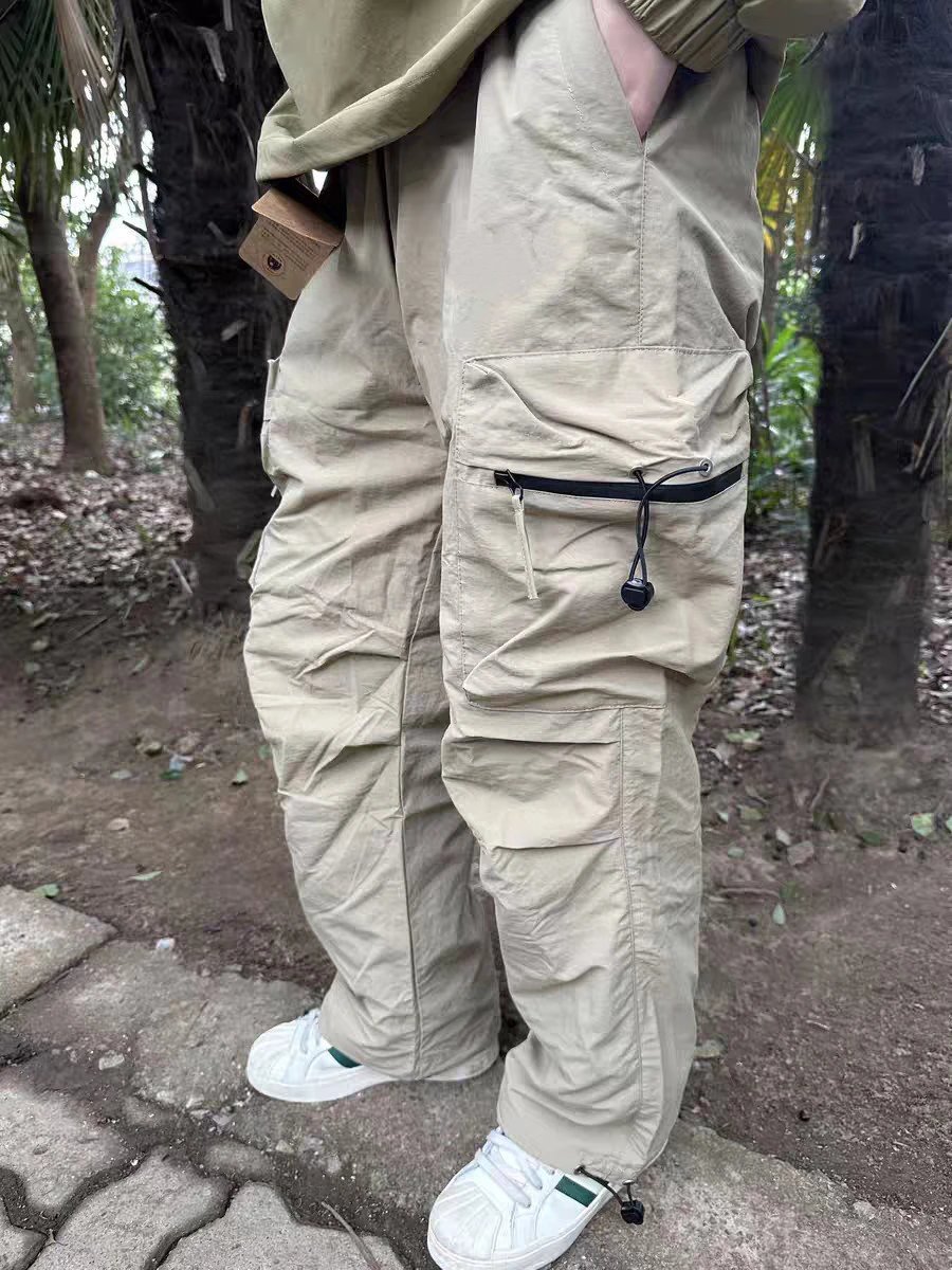 Navy Blue Cargo Pants Streetwear Style