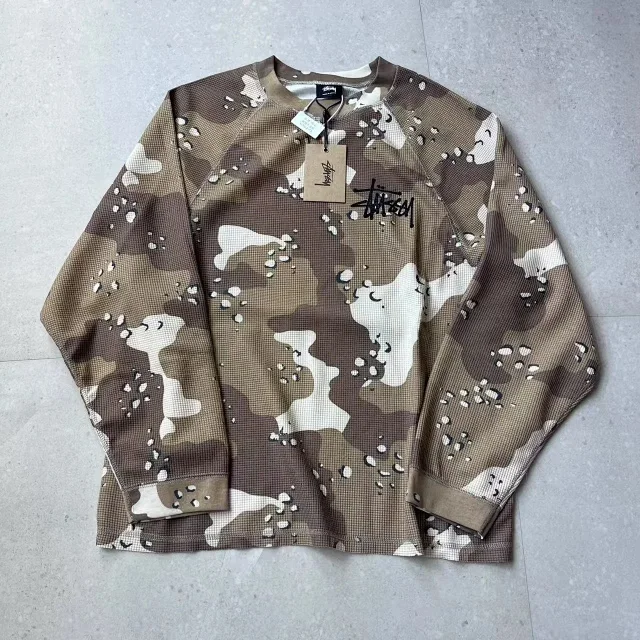 Camouflage Waffle Crew Neck Sweatshirt photo 2