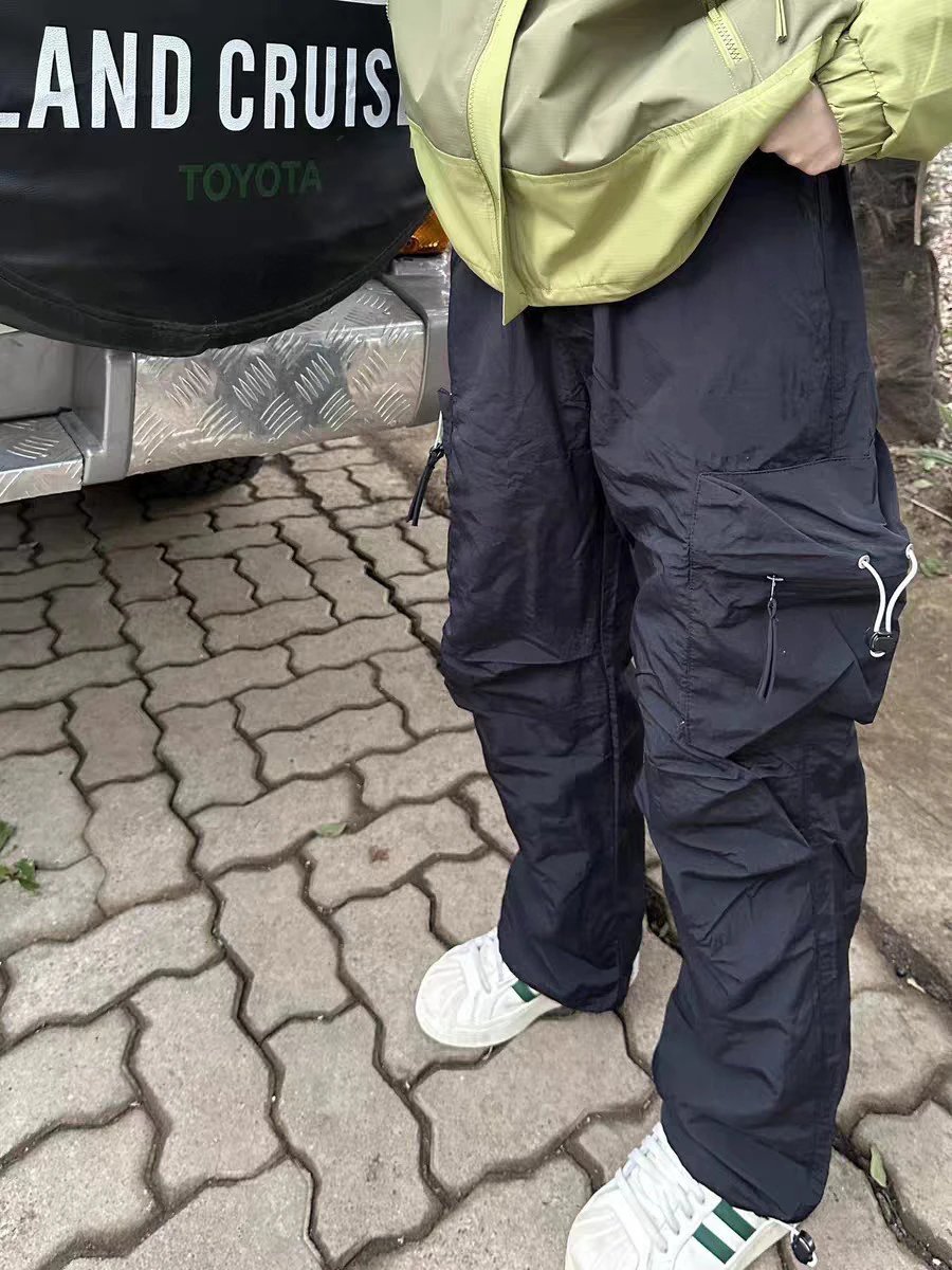 Navy Blue Cargo Pants Streetwear Style