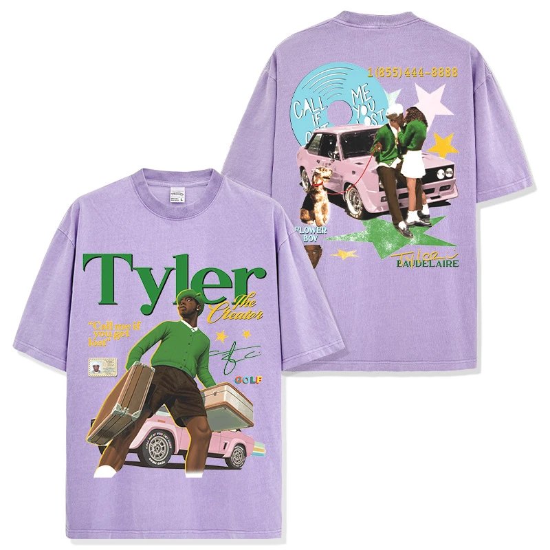 Printed Washed Short-Sleeve T-Shirt photo 8
