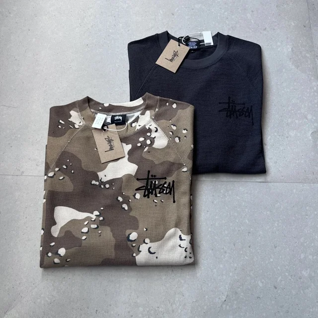 Camouflage Waffle Crew Neck Sweatshirt photo 8