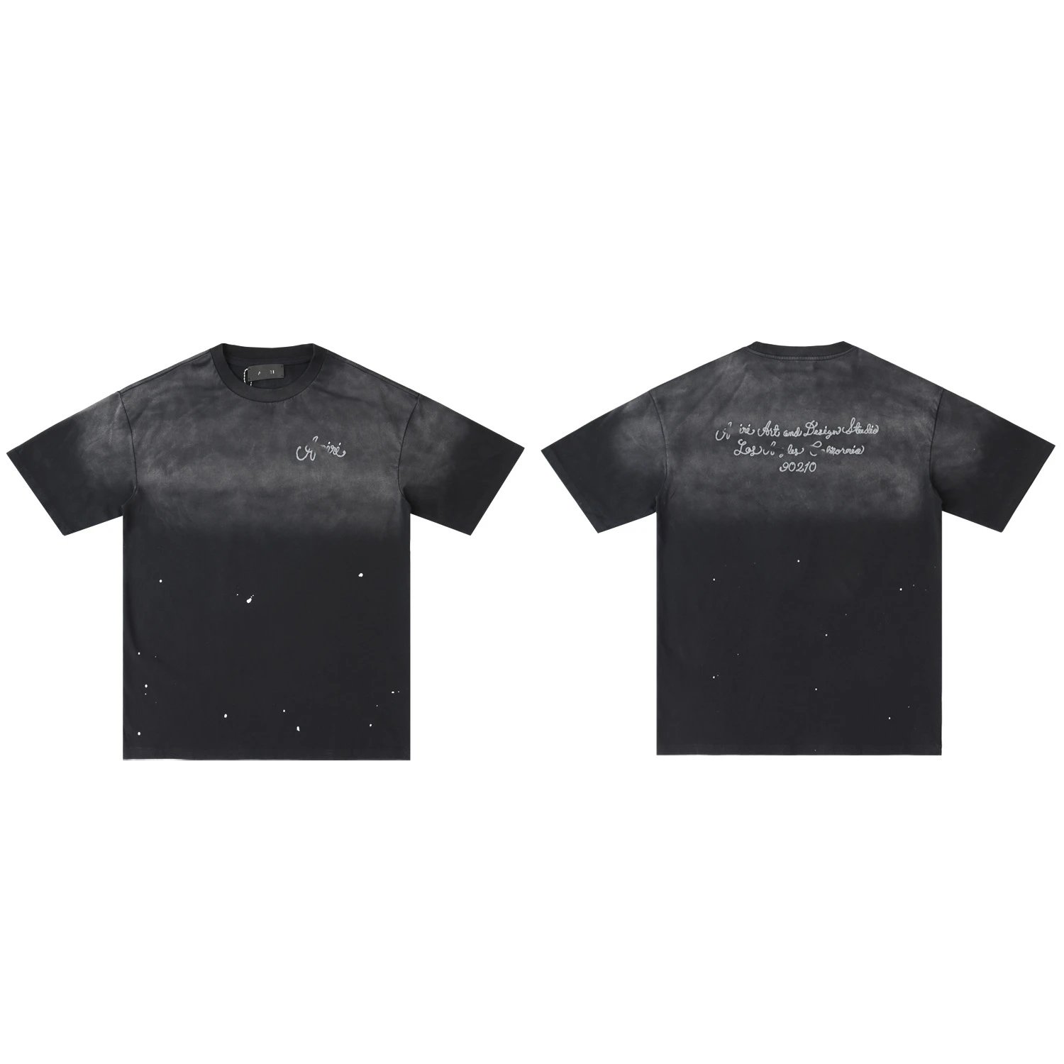 Washed Print Loose Crew Neck T-Shirt photo 2