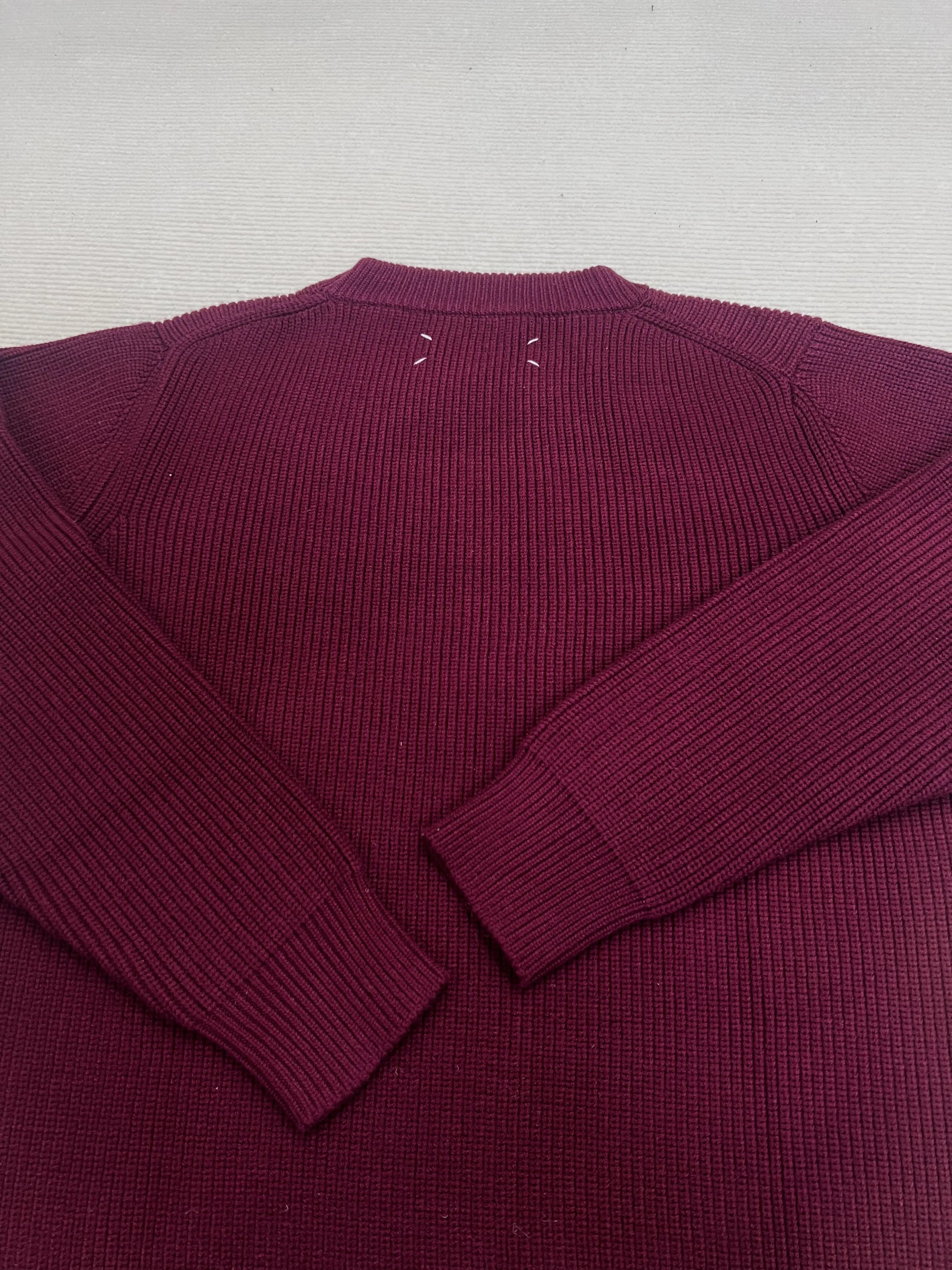Red-Stitched Round Neck Pullover Sweater photo 5
