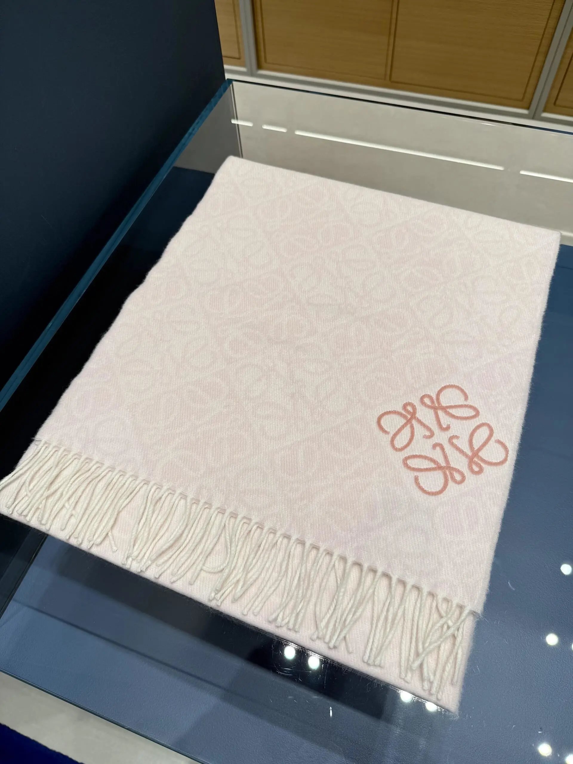 Loewe Anagram Embossed Cashmere Wool Scarf photo 5