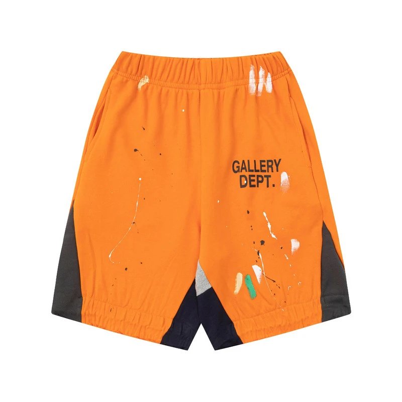 Hand-Painted Splatter Patchwork Drawstring Cargo Shorts photo 4
