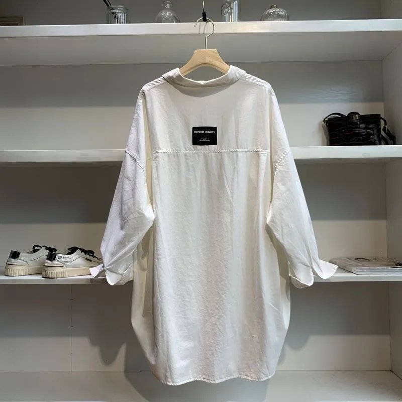 Loose Casual Relaxed-Fit Long-Sleeved Shirt photo 8