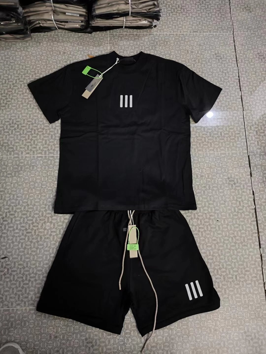 Adidas Three Stripes White Sportswear Set