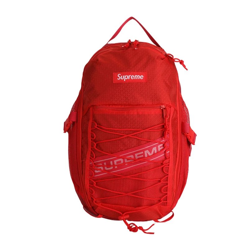 Supreme Backpack Gray Blue Black Mesh Panel Urban