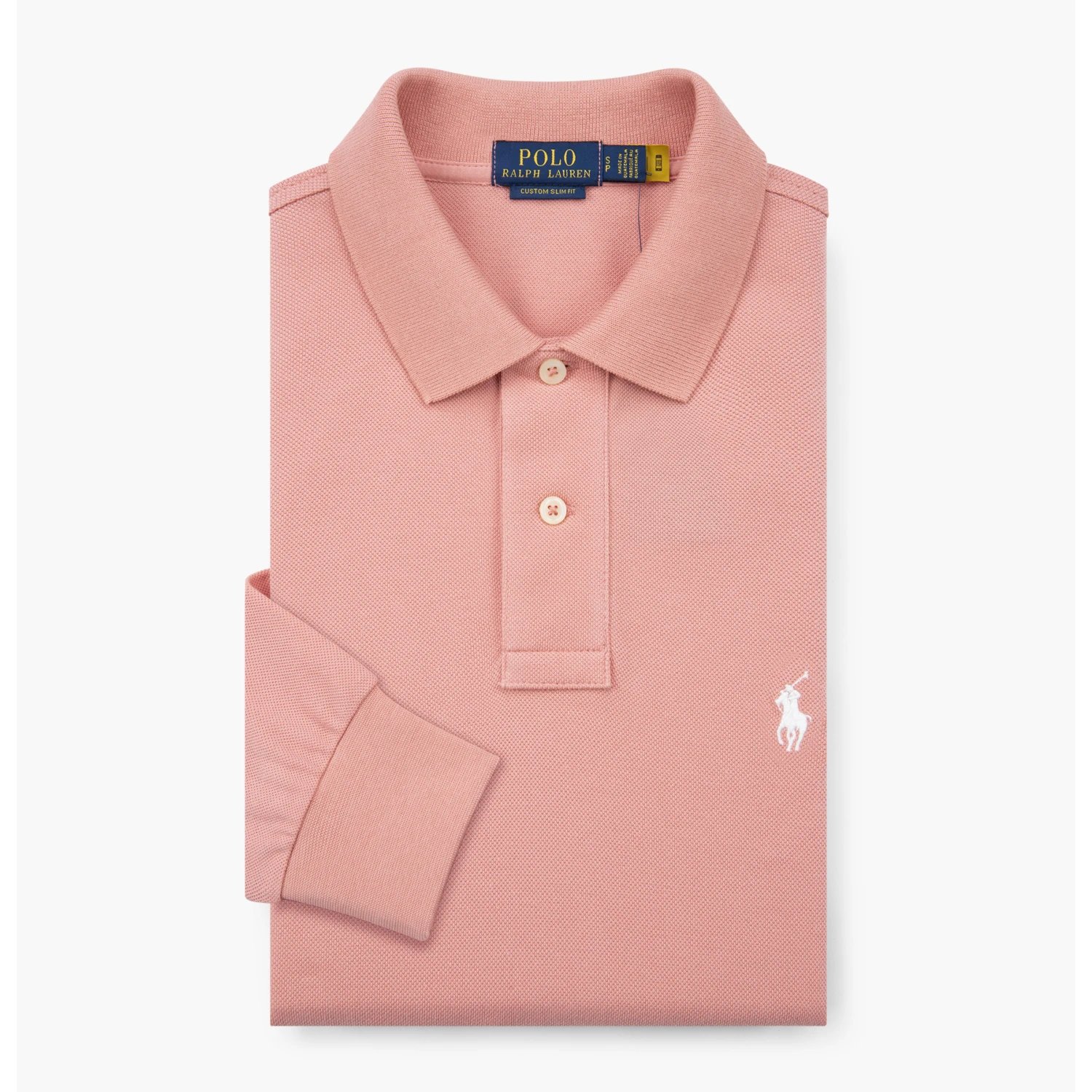 Polo Ralph Lauren Custom Slim Fit Olive Green Pique Polo Shirt