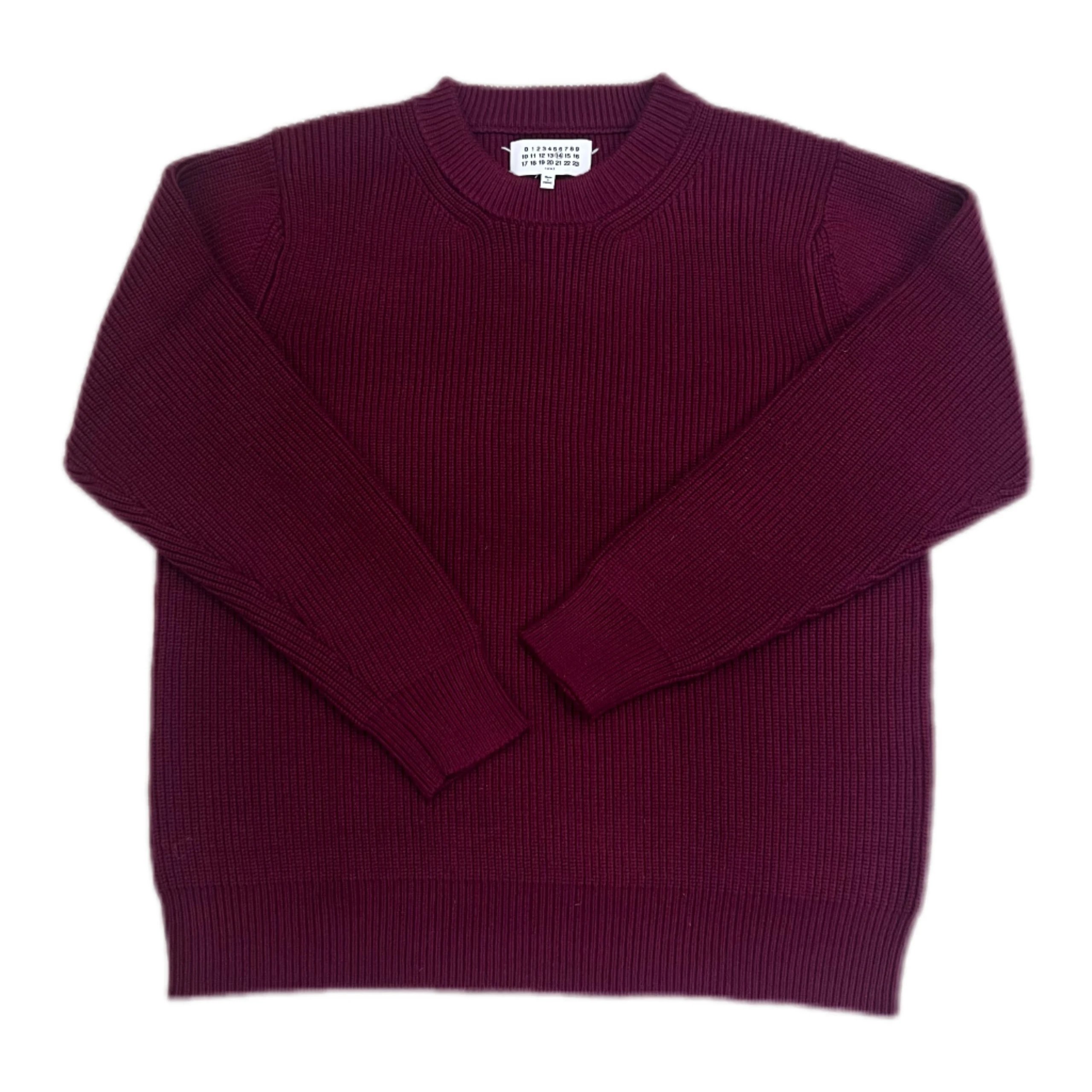Red-Stitched Round Neck Pullover Sweater photo 2