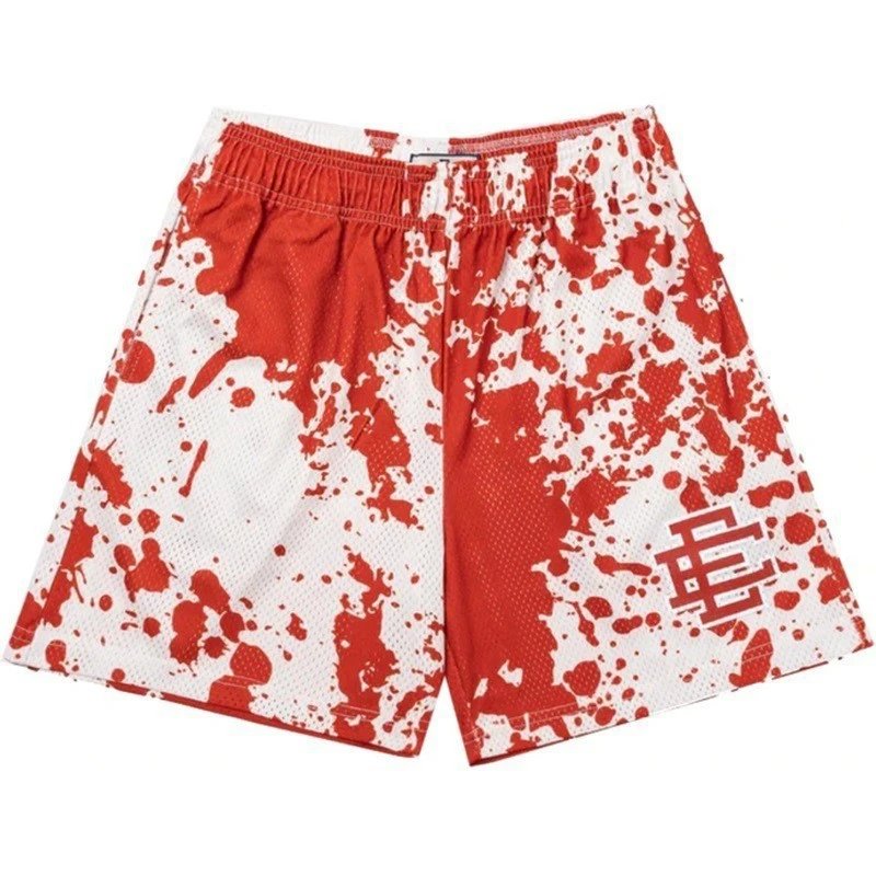 Mesh Athletic Shorts Navy Cityscape Print Sport