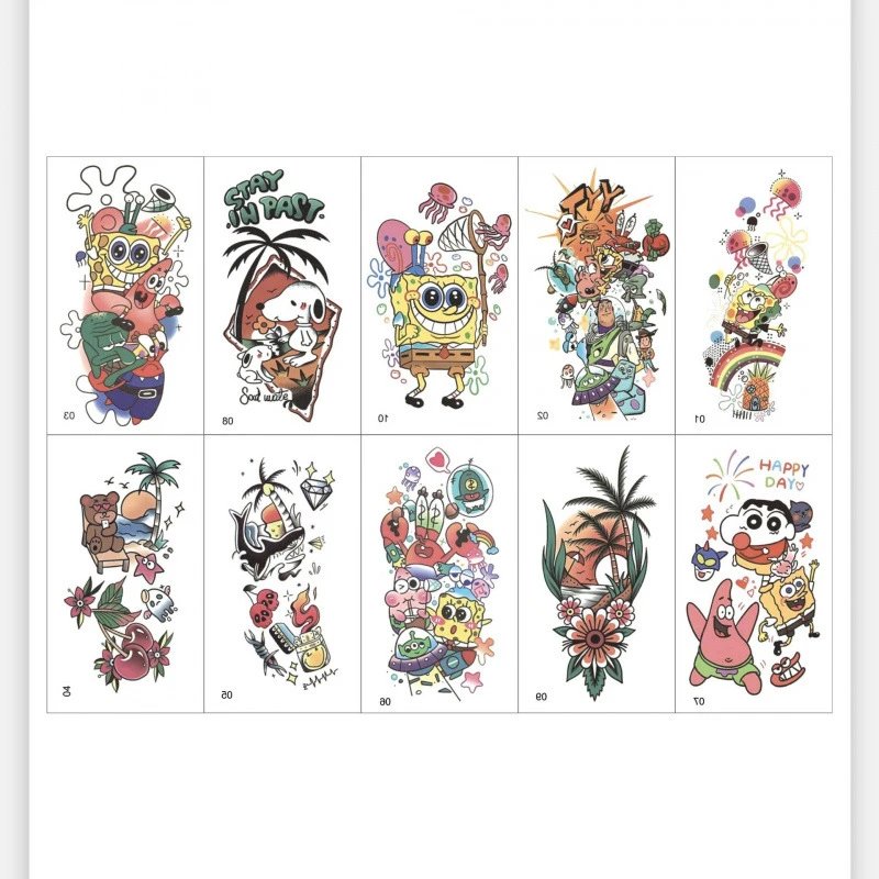 Patchwork Floral Arm Temporary Tattoos photo 8
