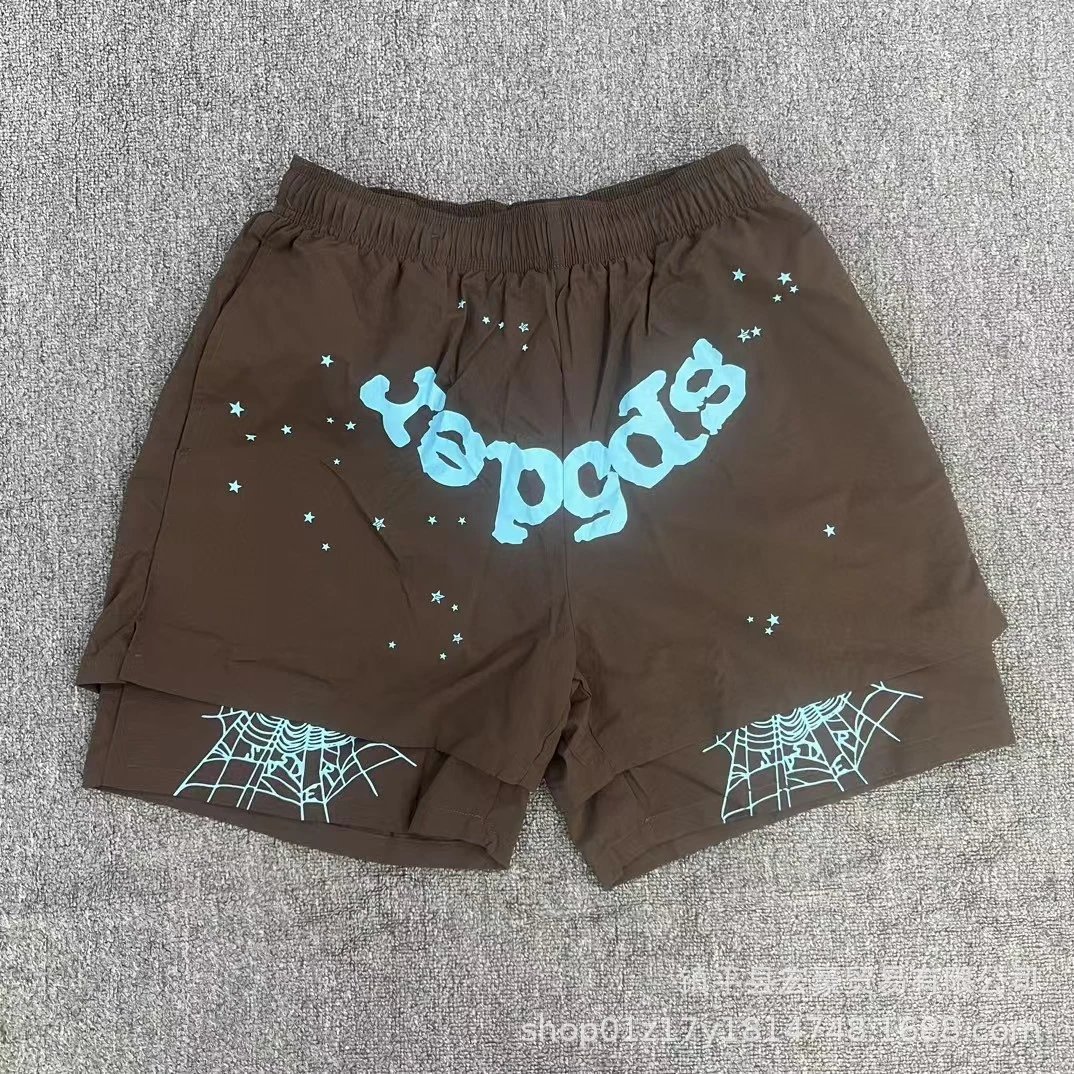 Spider Short Pants Multicolor Streetwear Shorts