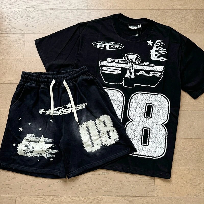 Hell Star Retro Print Summer Shorts Set photo 4