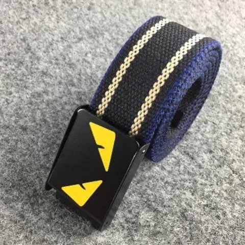 HBA Woven Belt Black Red Casual Webbing Belt