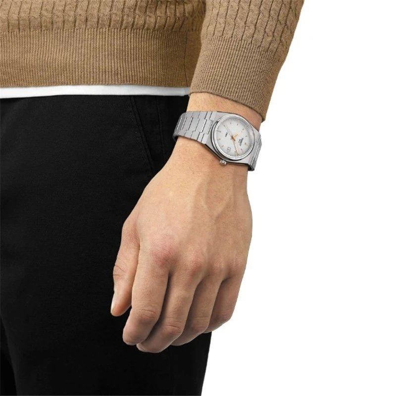 Tissot PRX Silver White Minimalist Watch