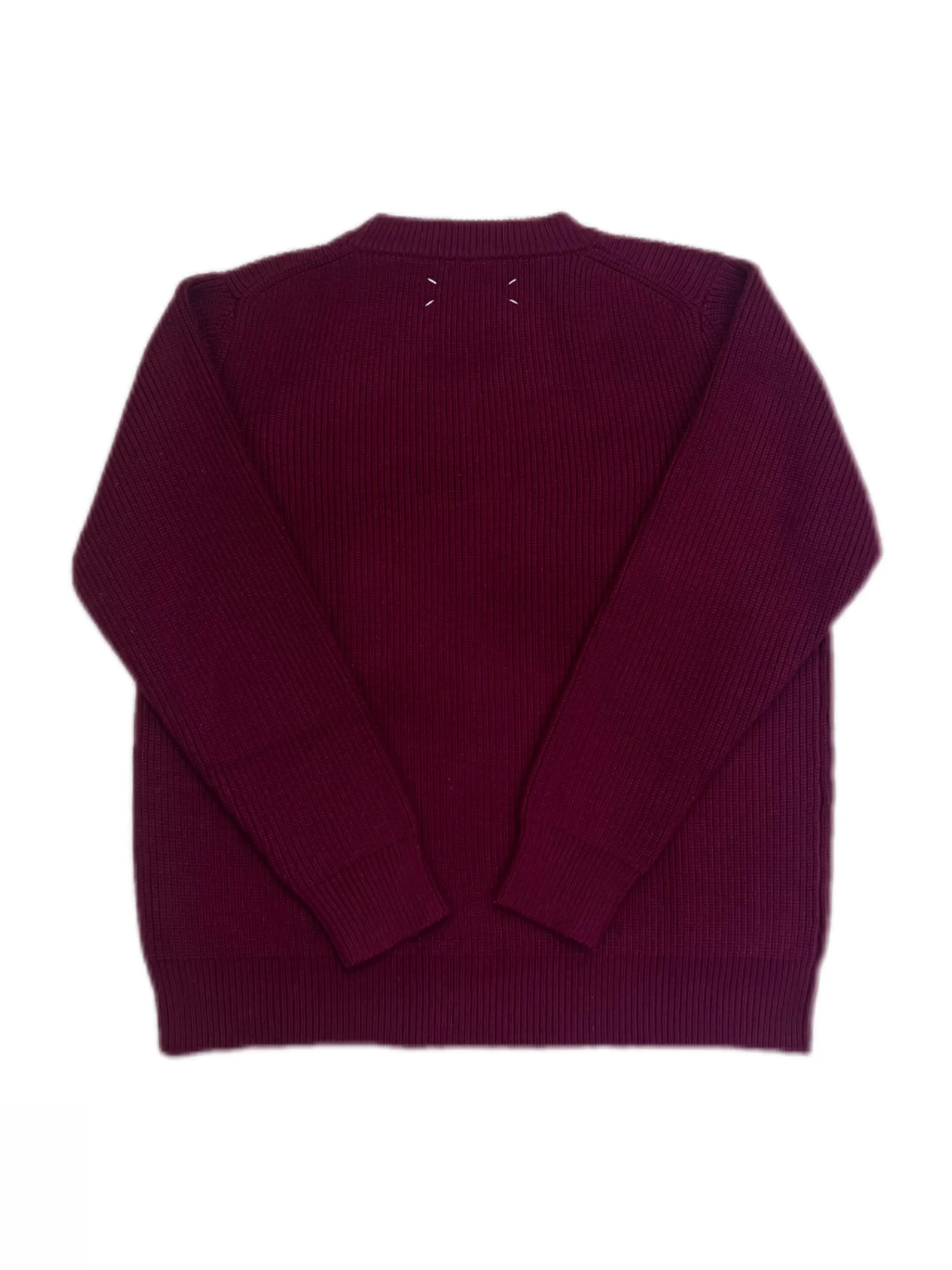 Red-Stitched Round Neck Pullover Sweater photo 8