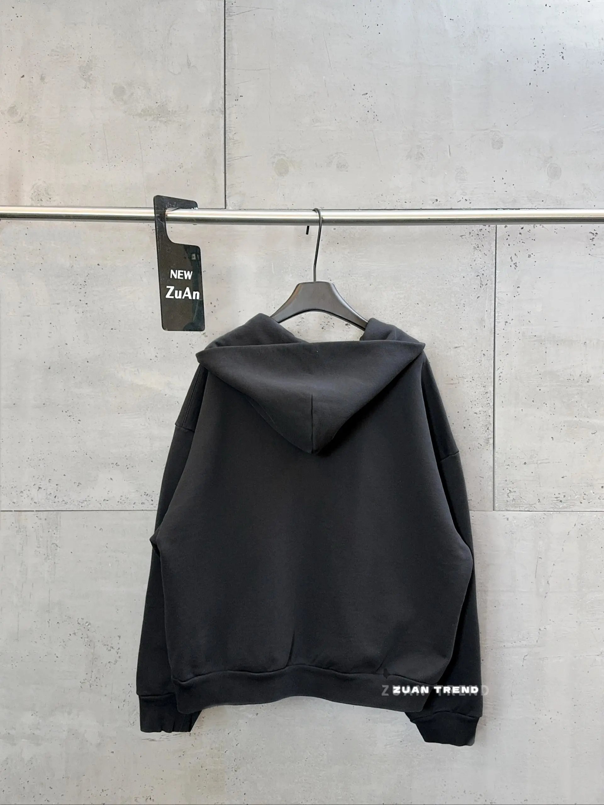 Under Armour Balenciaga Black Hooded Zip-Up Sweatshirt