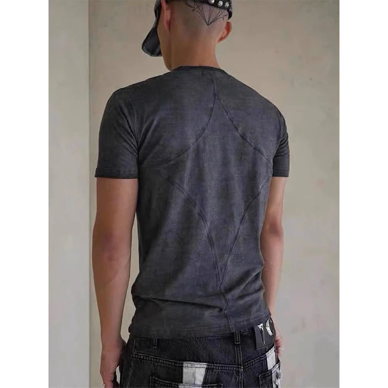 Washed Distressed Slim-Fit Short-Sleeve T-Shirt