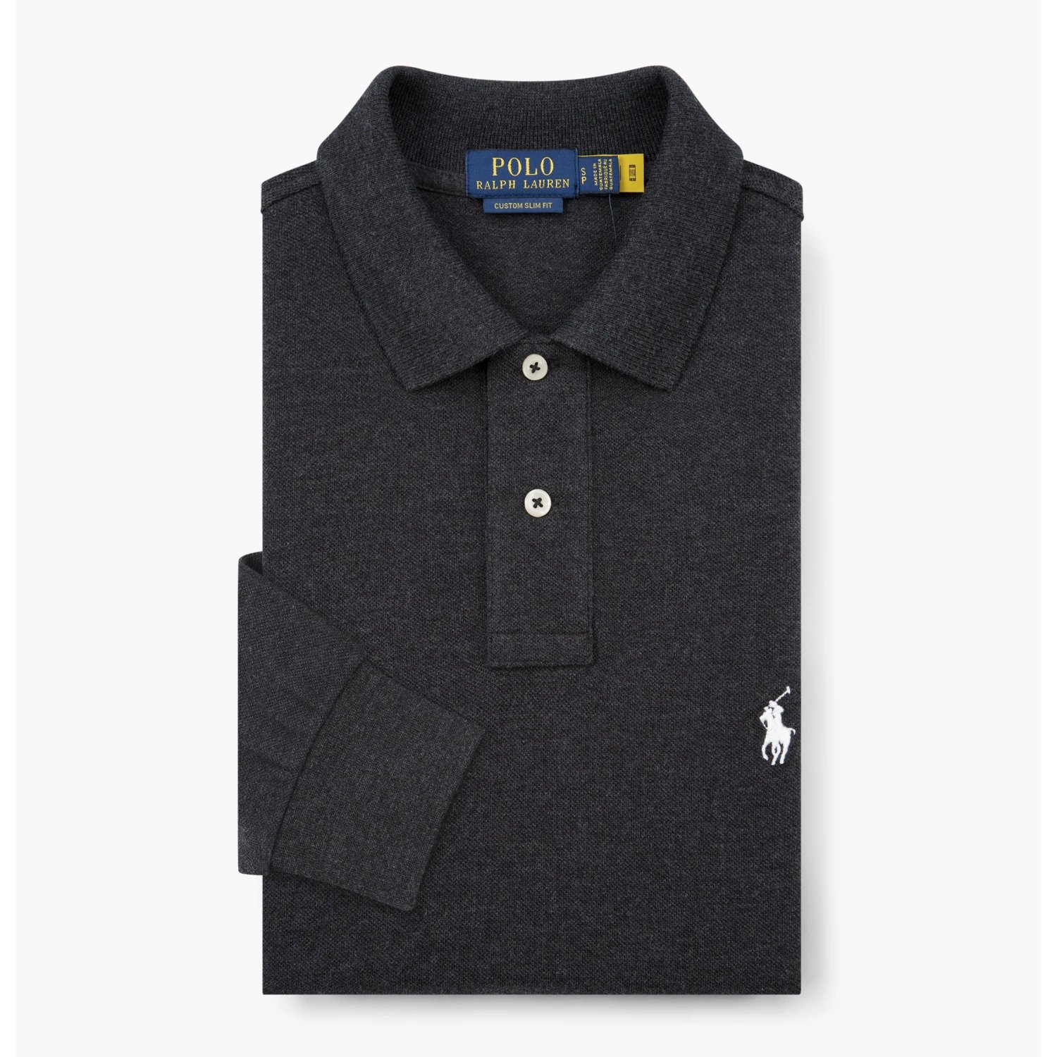 Polo Ralph Lauren Custom Slim Fit Olive Green Pique Polo Shirt