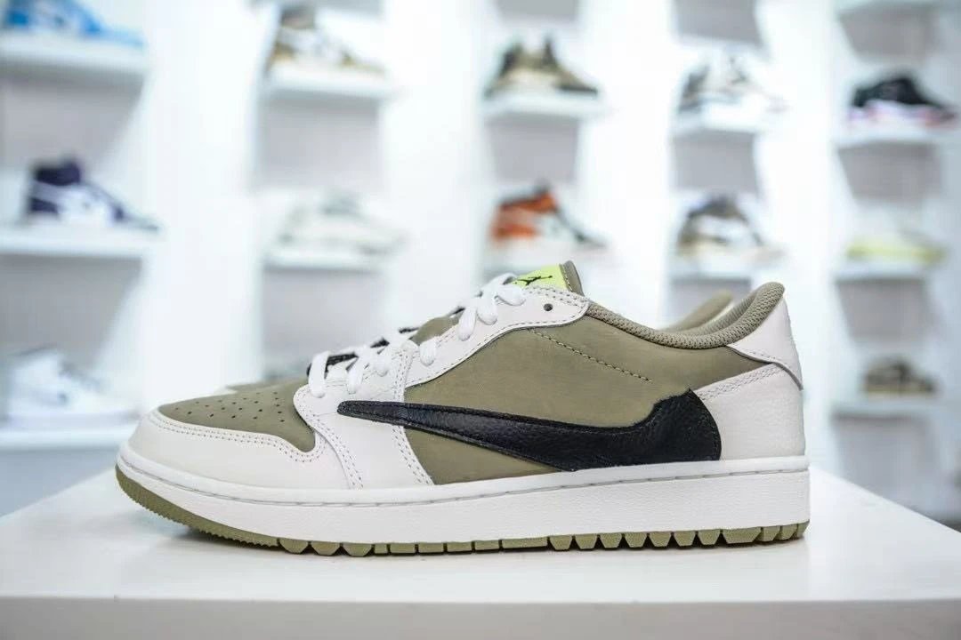 Black and Green Olive Couple Sneakers photo 7