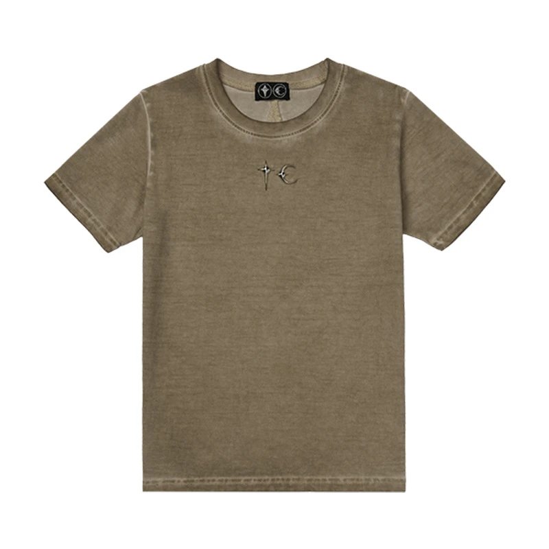 Washed Distressed Slim-Fit Short-Sleeve T-Shirt photo 5