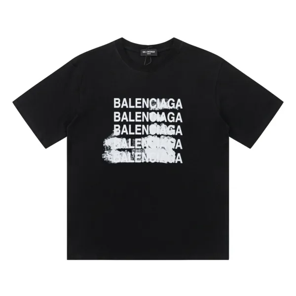 Balenciaga Logo Arch Print Black T-Shirt - 5