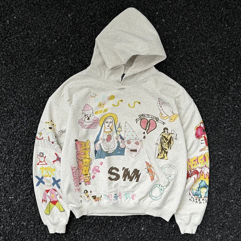 Distressed Hooded Sweatshirt photo 4