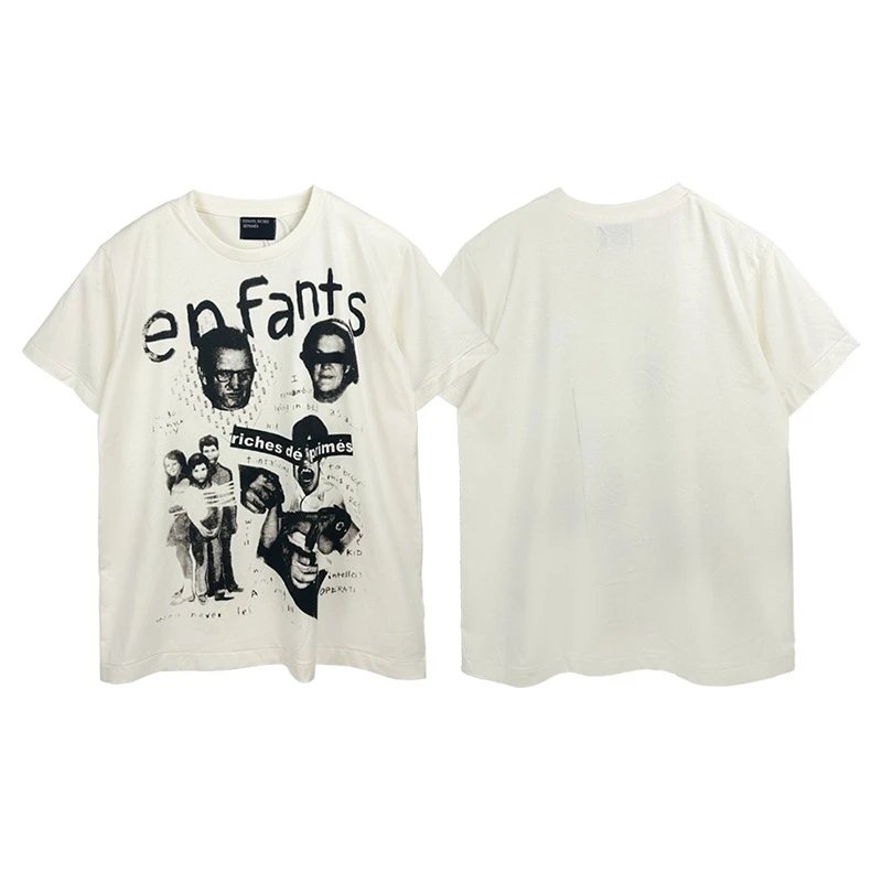 Enfants Riches Déprimés Graphic Print Black White Olive Green T-Shirt Collection
