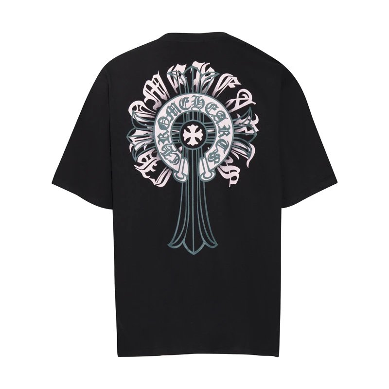 Chrome Hearts Pink Graphic Print Oversized T-Shirt